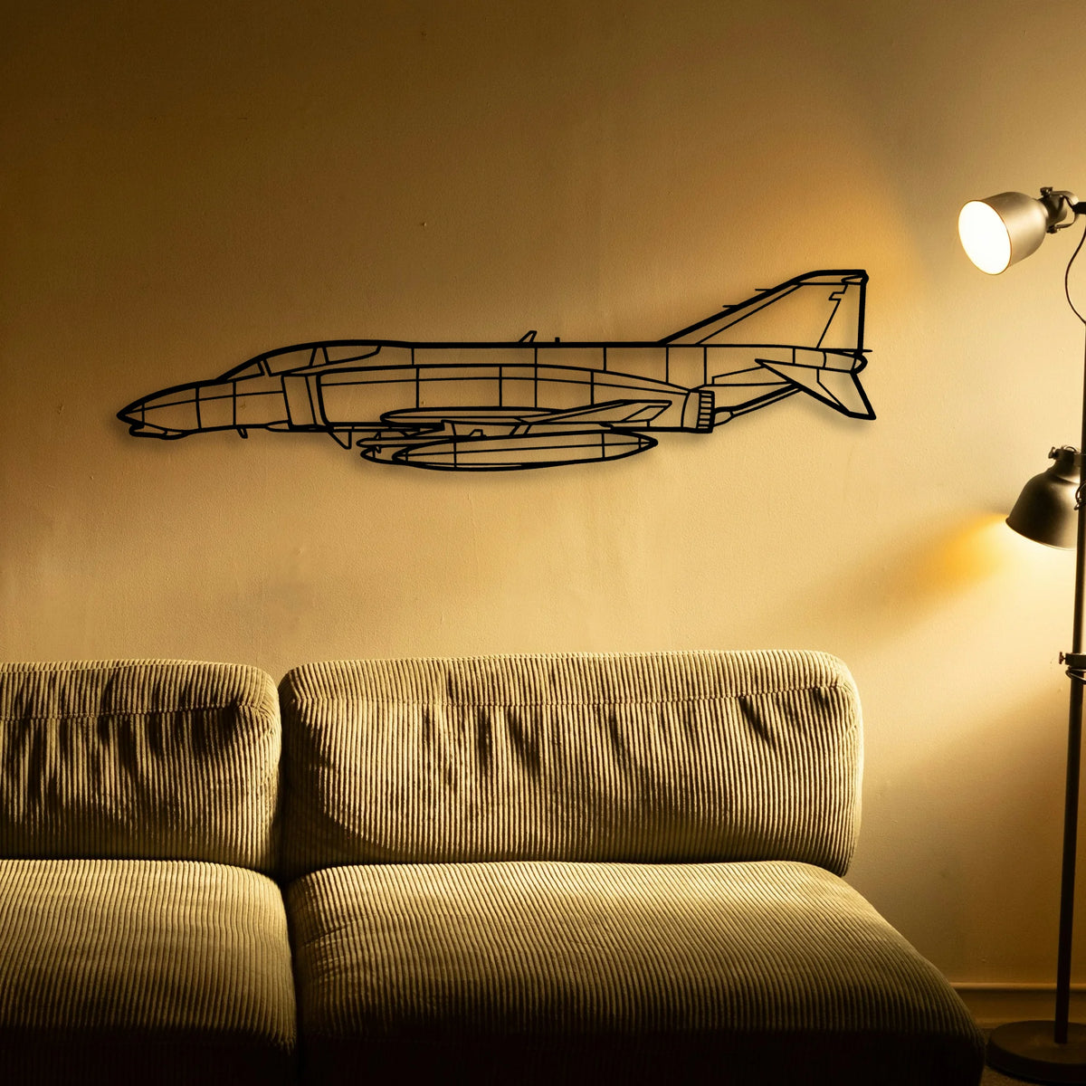 F 4B Phantom Navy Classic Aircraft Silhouette Metal Wall Art - Tinvibe
