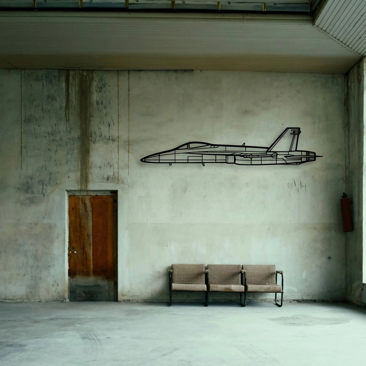 F A18 C Hornet Classic Aircraft Silhouette Metal Wall Art - Tinvibe