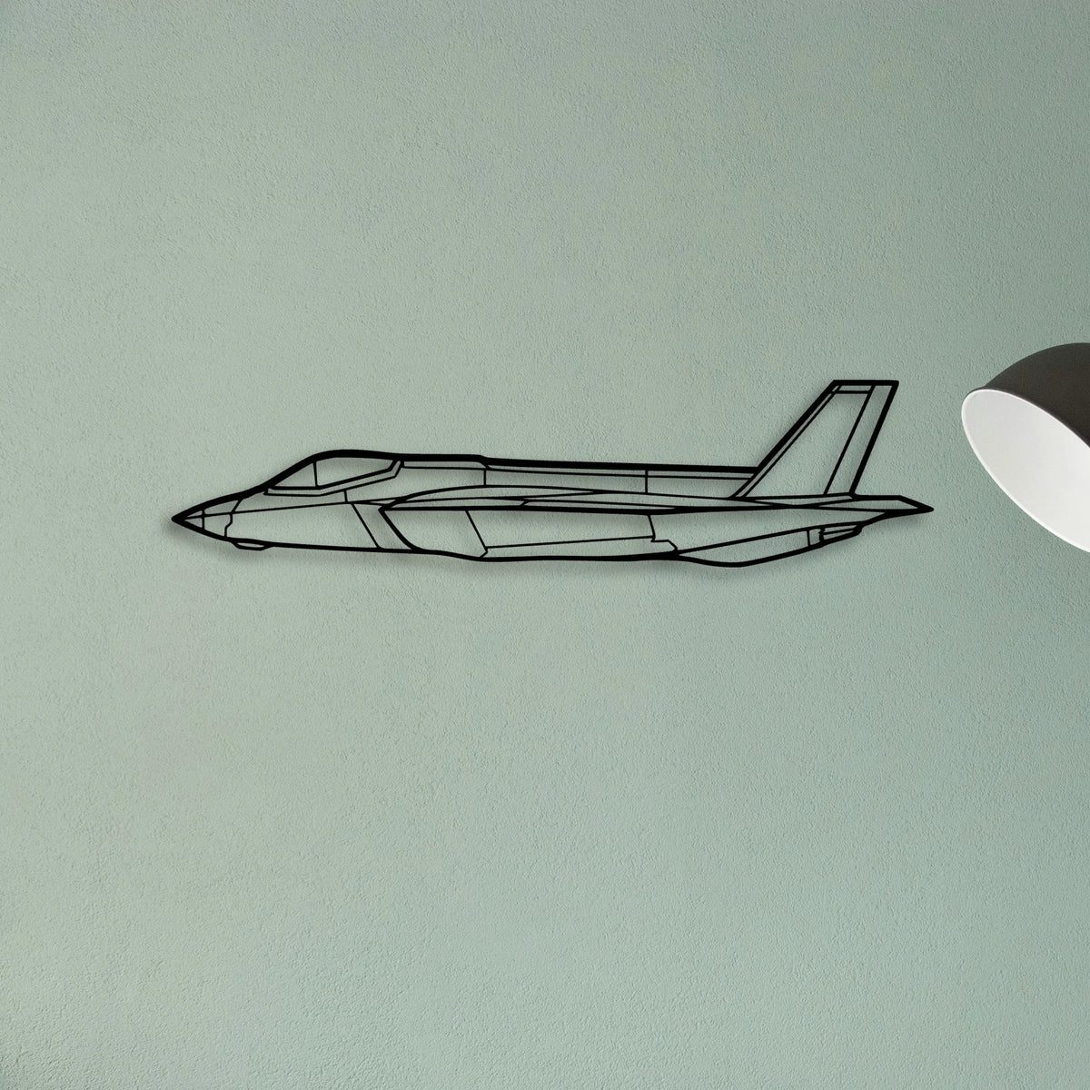 F35C Lightning Li 2 Classic Aircraft Silhouette Metal Wall Art - Tinvibe