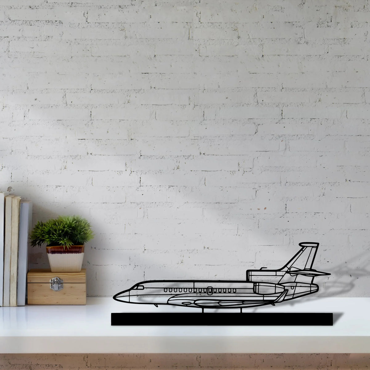 falcon-7x-2 Silhouette Metal Art Stand - Tinvibe