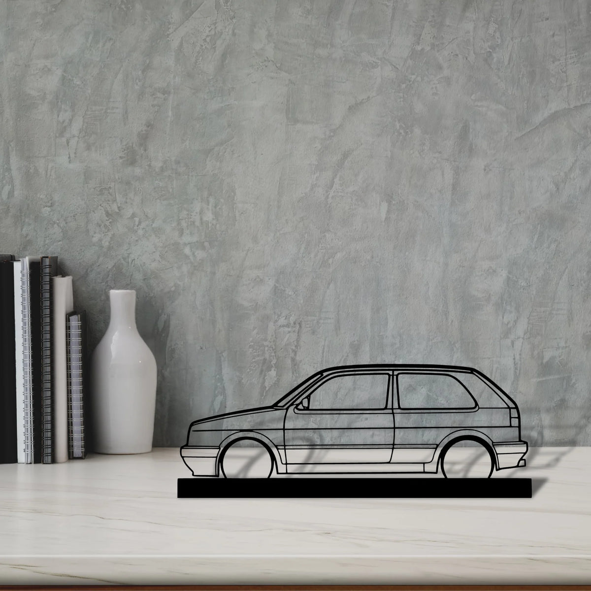 golf-mk2-gti Silhouette Metal Art Stand - Tinvibe