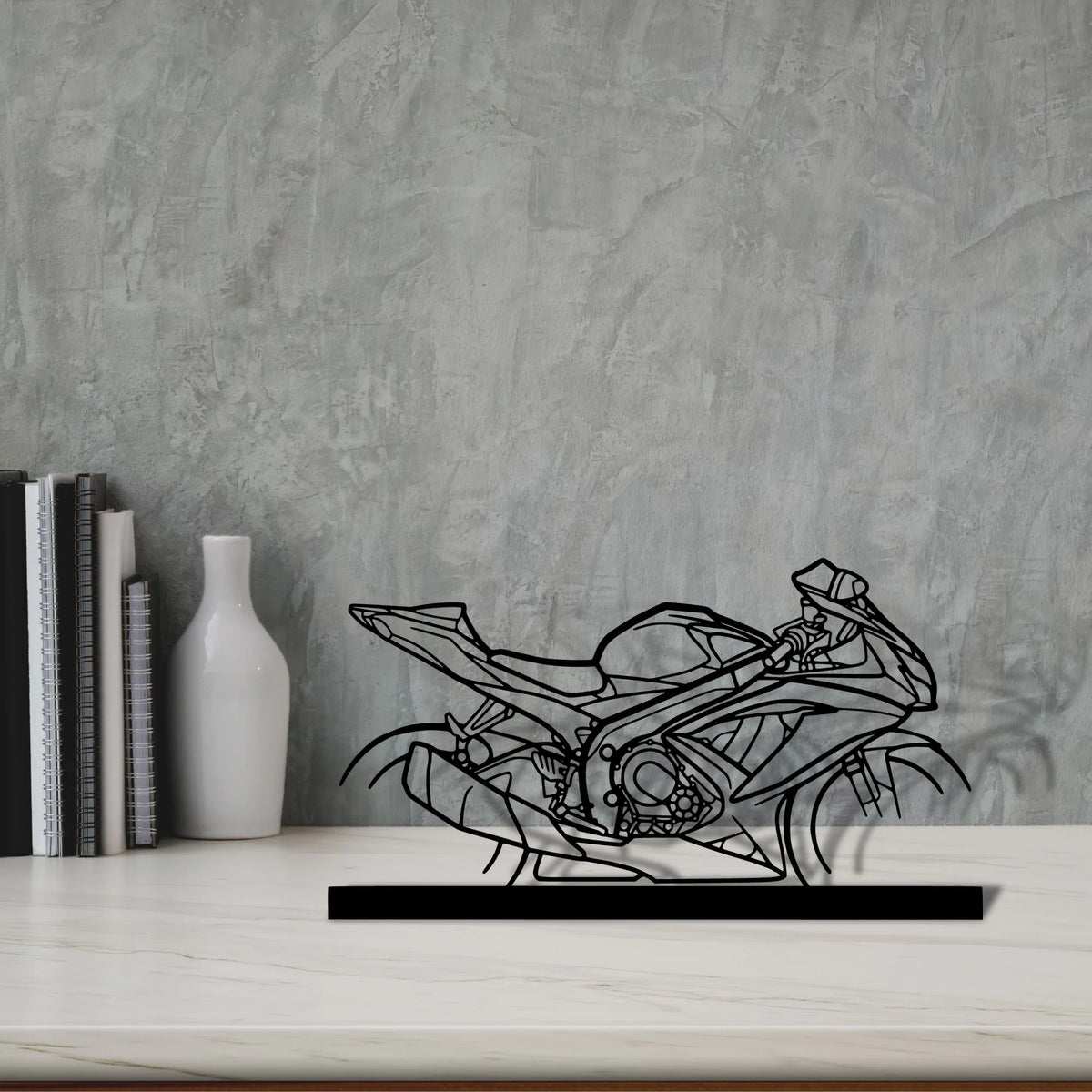 gsx-r-2 Silhouette Metal Art Stand - Tinvibe