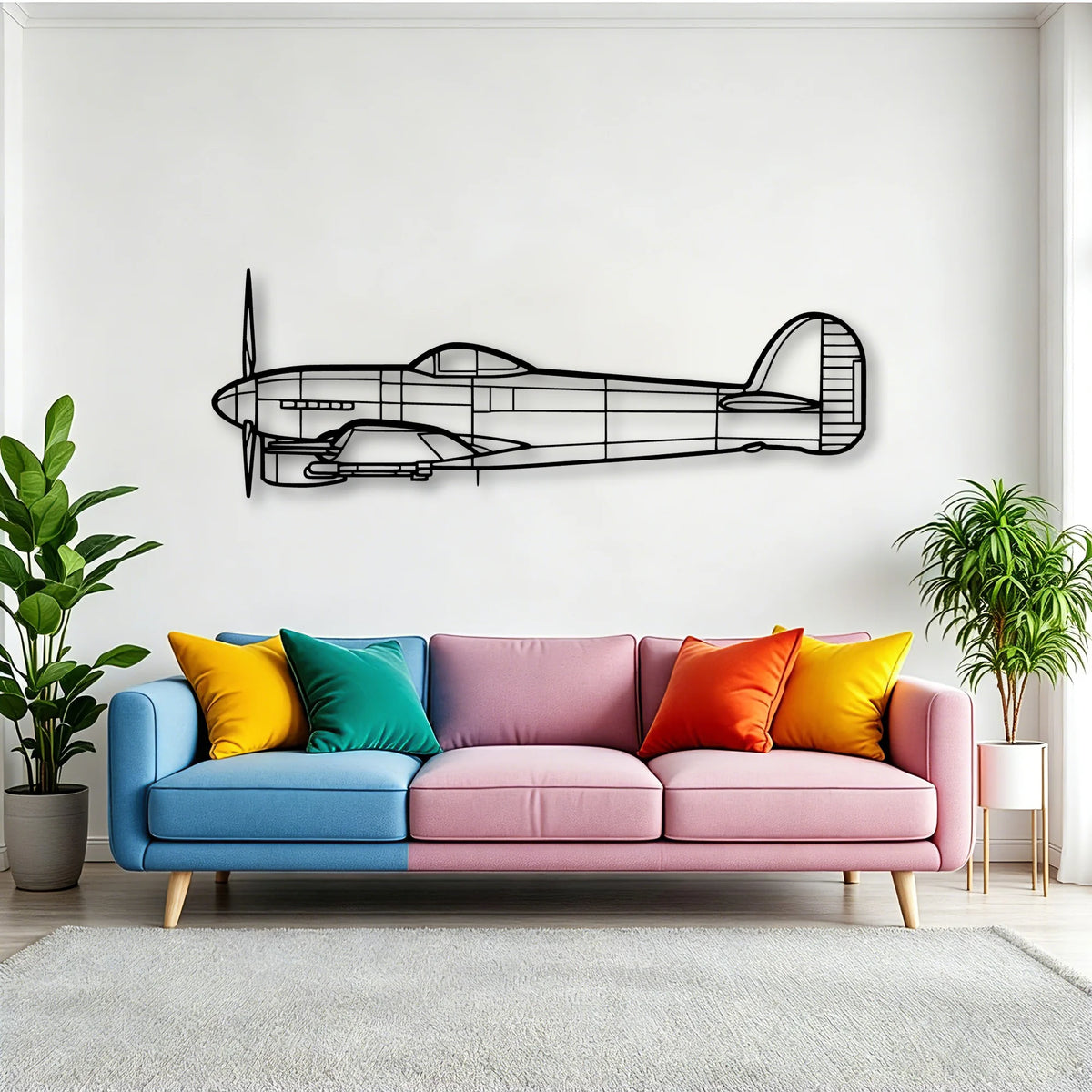 H145 Classic Aircraft Silhouette Metal Wall Art - Tinvibe