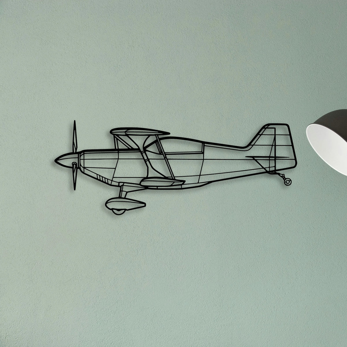 Husky A 1C Classic Aircraft Silhouette Metal Wall Art - Tinvibe