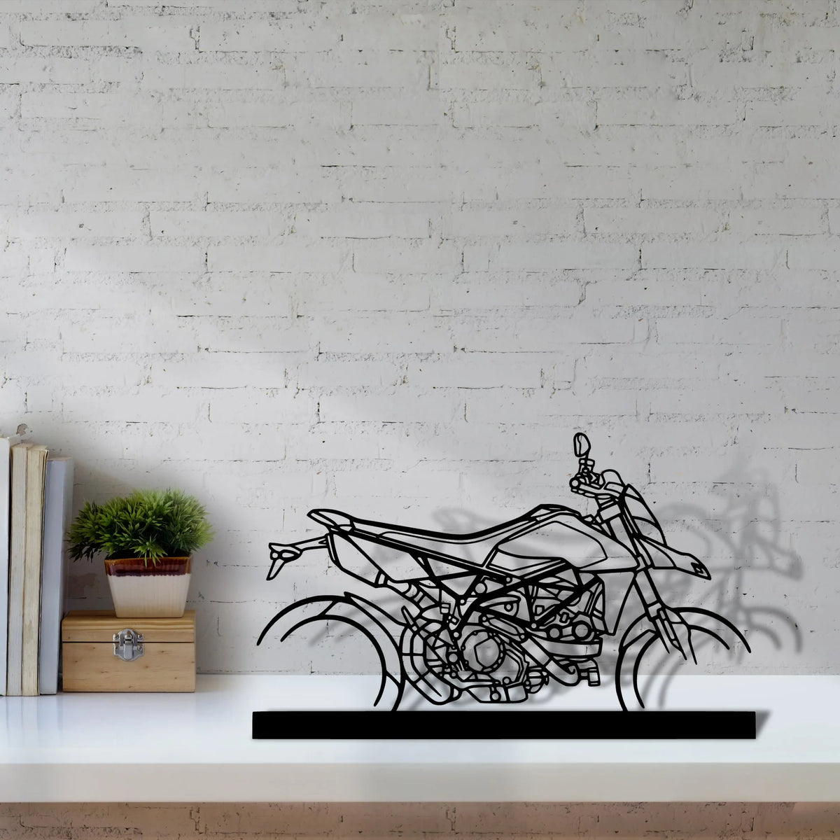 hyper-motard-950-rve Silhouette Metal Art Stand - Tinvibe