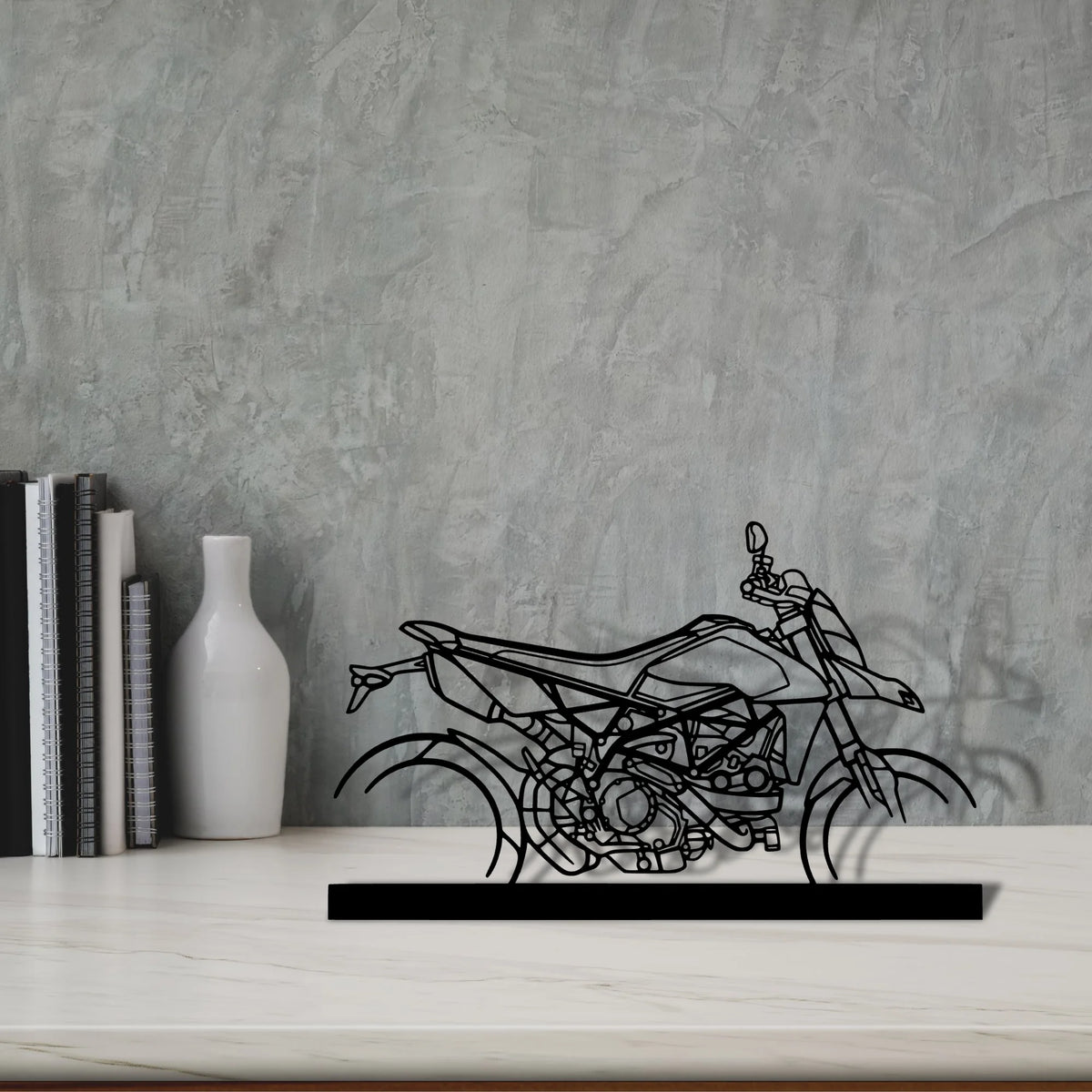 hyper-motard-950-rve Silhouette Metal Art Stand - Tinvibe