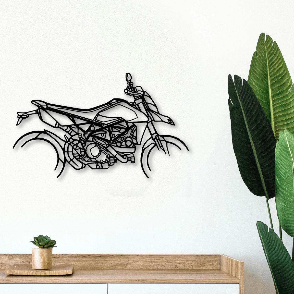 Hyper Motard 950 Rve Classic Motorcycle Silhouette Metal Wall Art - Tinvibe