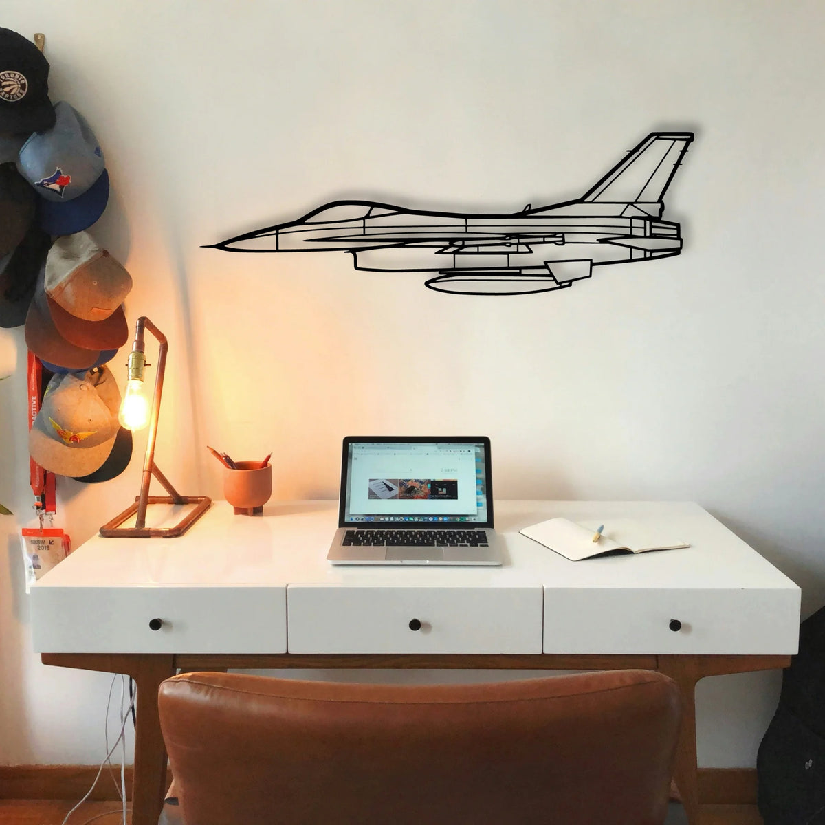 Jn 4A Classic Aircraft Silhouette Metal Wall Art - Tinvibe