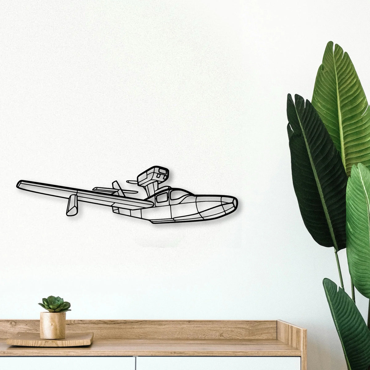Jumper Diy Classic Aircraft Silhouette Metal Wall Art - Tinvibe