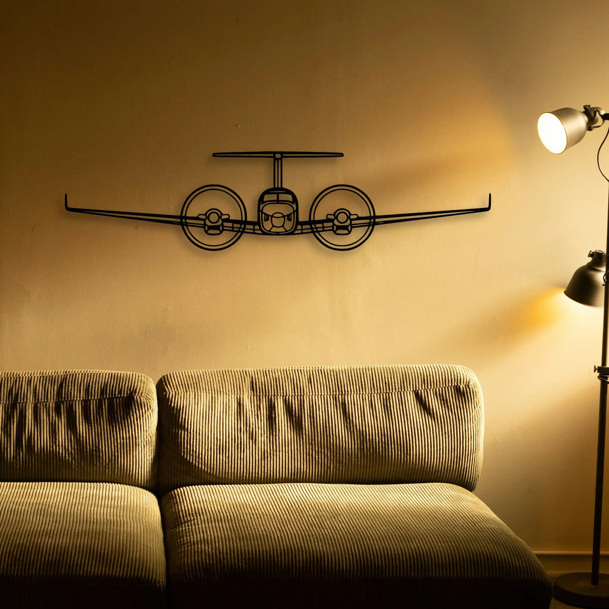 King Air 350 2 Classic Aircraft Silhouette Metal Wall Art - Tinvibe