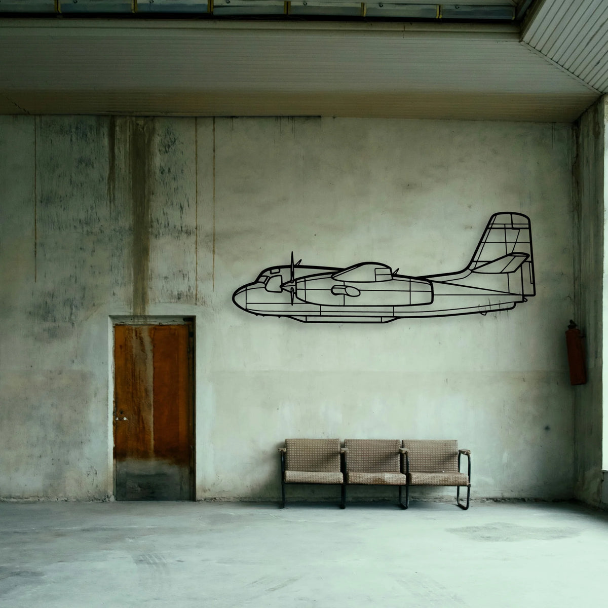 M20E Classic Aircraft Silhouette Metal Wall Art - Tinvibe