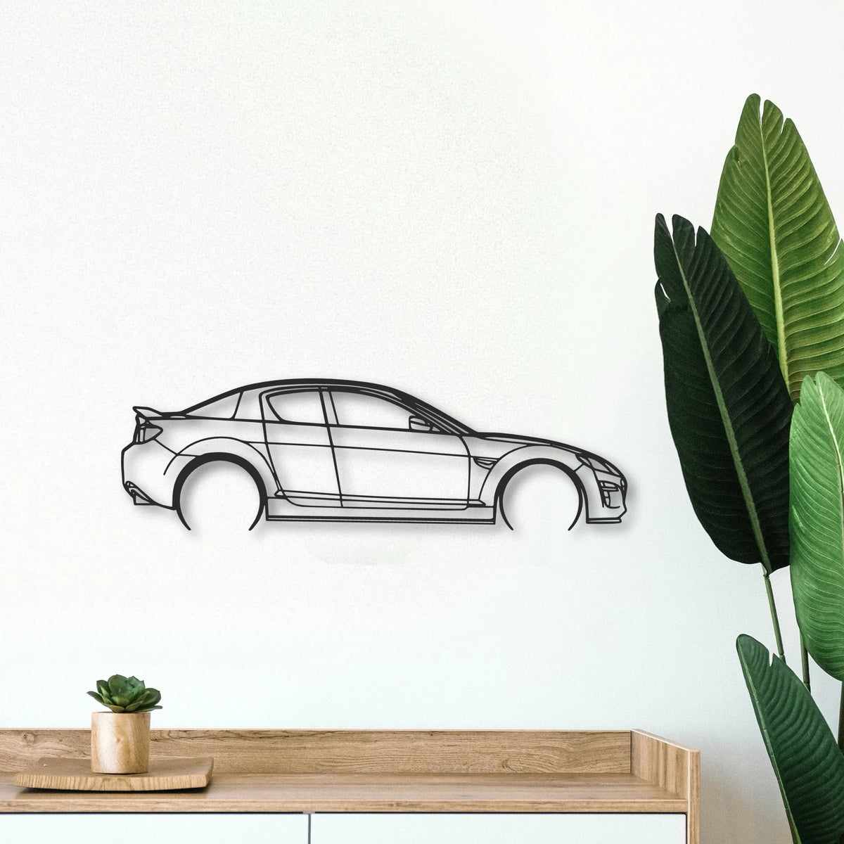 Mazda RX8 Classic Silhouette Metal Wall Art - Tinvibe
