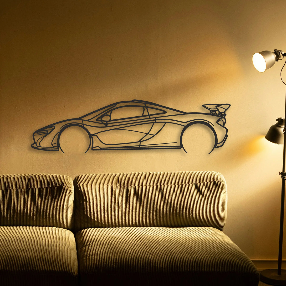 Mclaren P1 Classic Silhouette Metal Wall Art - Tinvibe