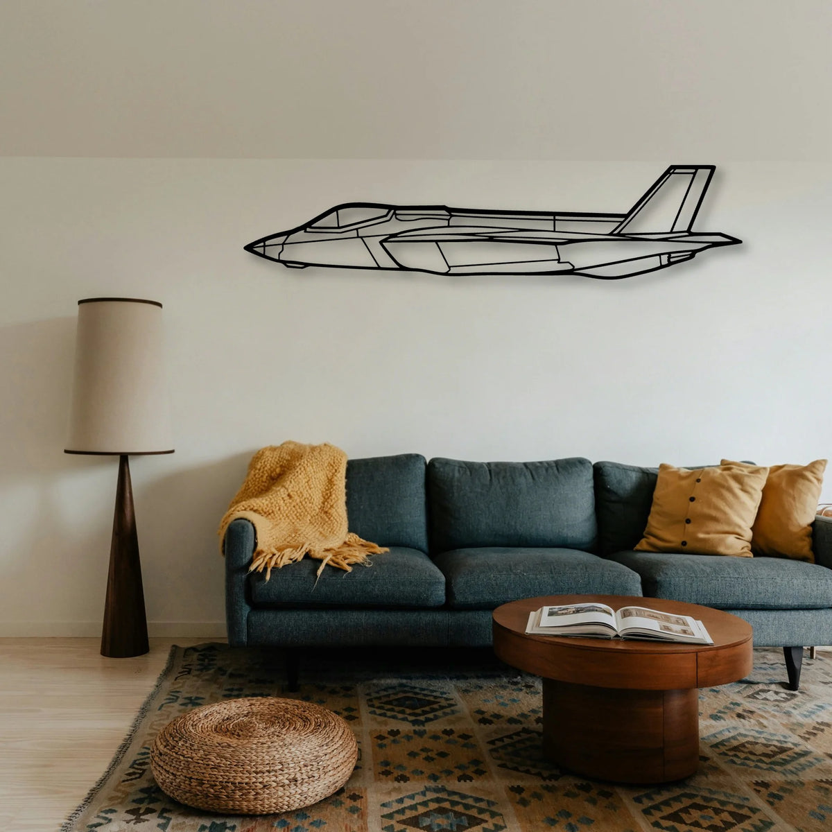 Md 11 Classic Aircraft Silhouette Metal Wall Art - Tinvibe