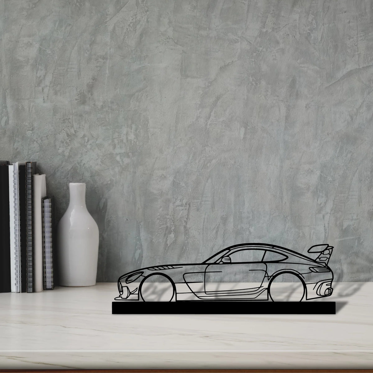 mercedes-amg-gt-black-series Silhouette Metal Art Stand - Tinvibe