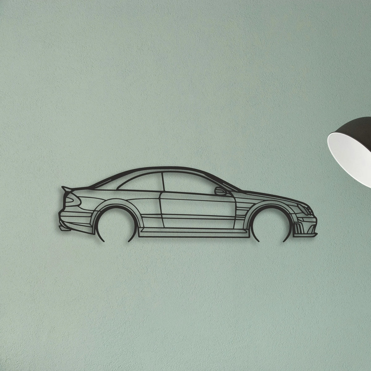 Mercedes CLK63 Classic Silhouette Metal Wall Art - Tinvibe