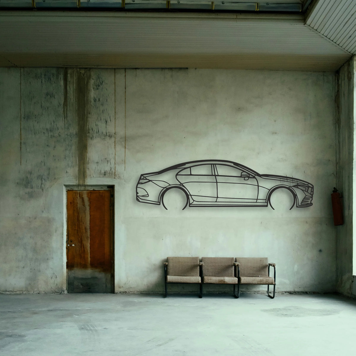 Mercedes CLS Classic Silhouette Metal Wall Art - Tinvibe