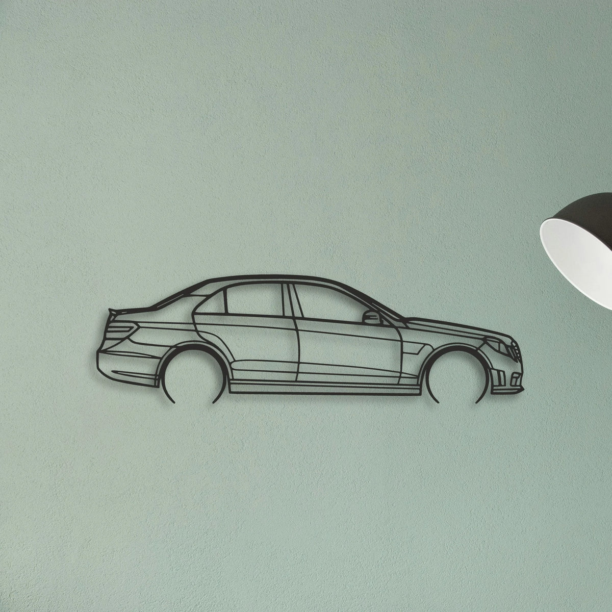 Mercedes E63 AMG Classic Silhouette Metal Wall Art - Tinvibe