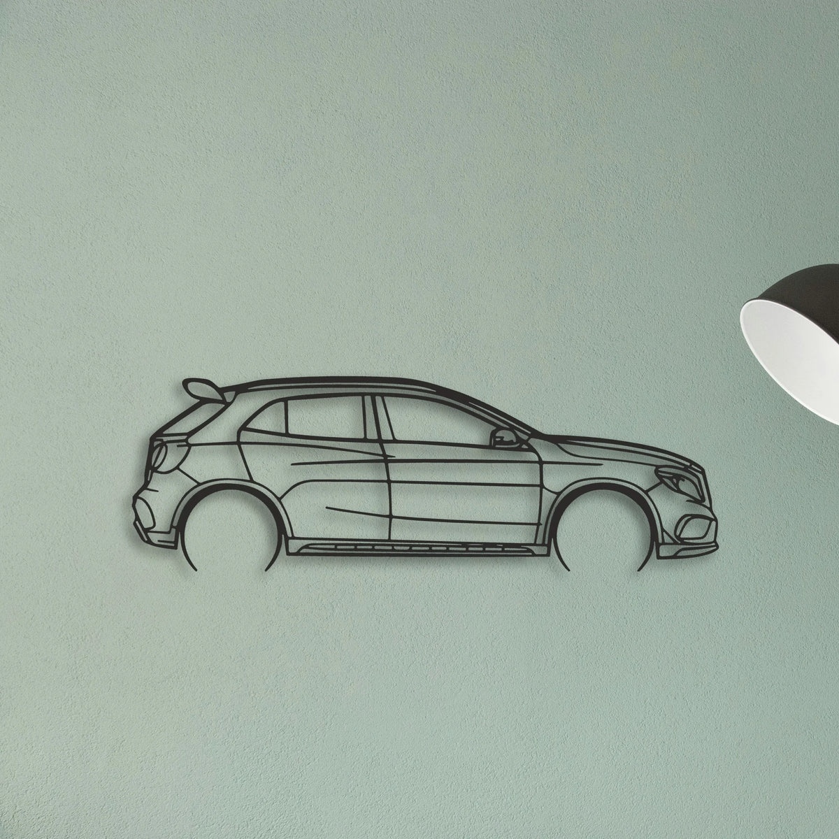 Mercedes GLA 45 Classic Silhouette Metal Wall Art - Tinvibe