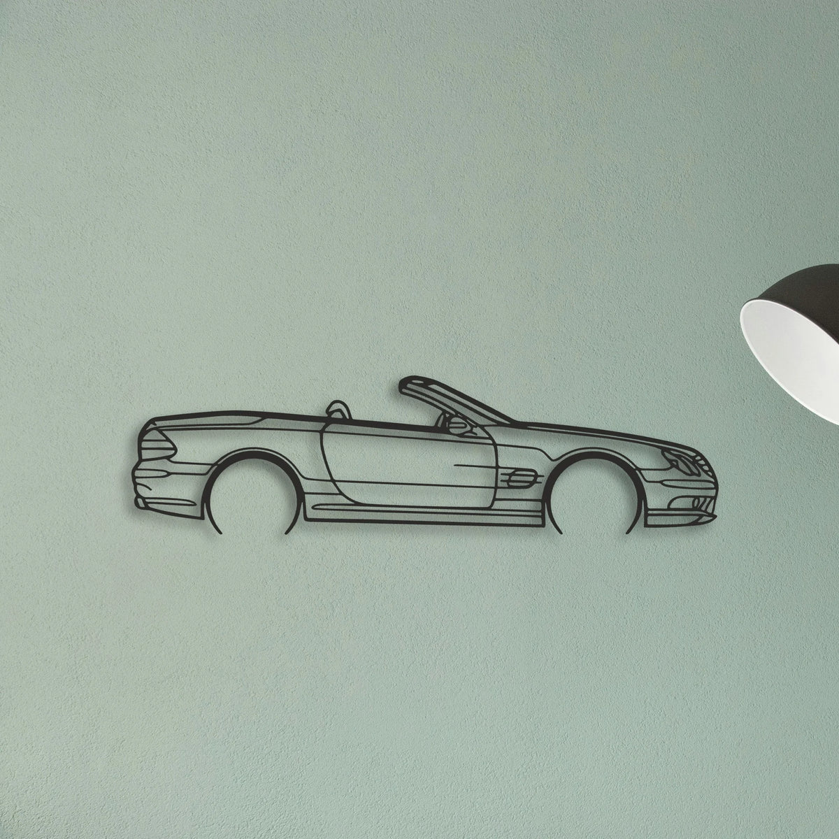 Mercedes SL55 R230 Classic Silhouette Metal Wall Art - Tinvibe