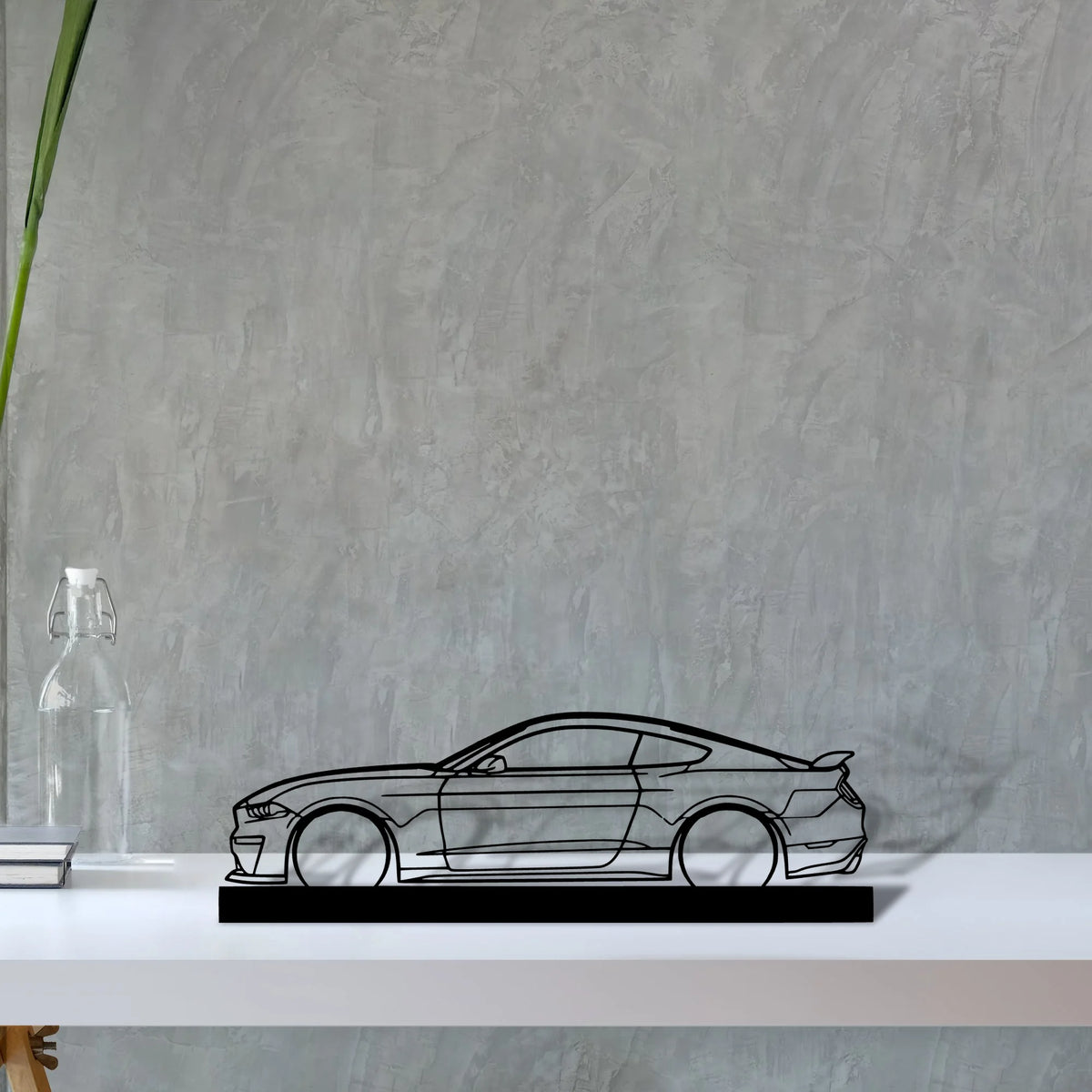 mustang-gt-s550 Silhouette Metal Art Stand - Tinvibe