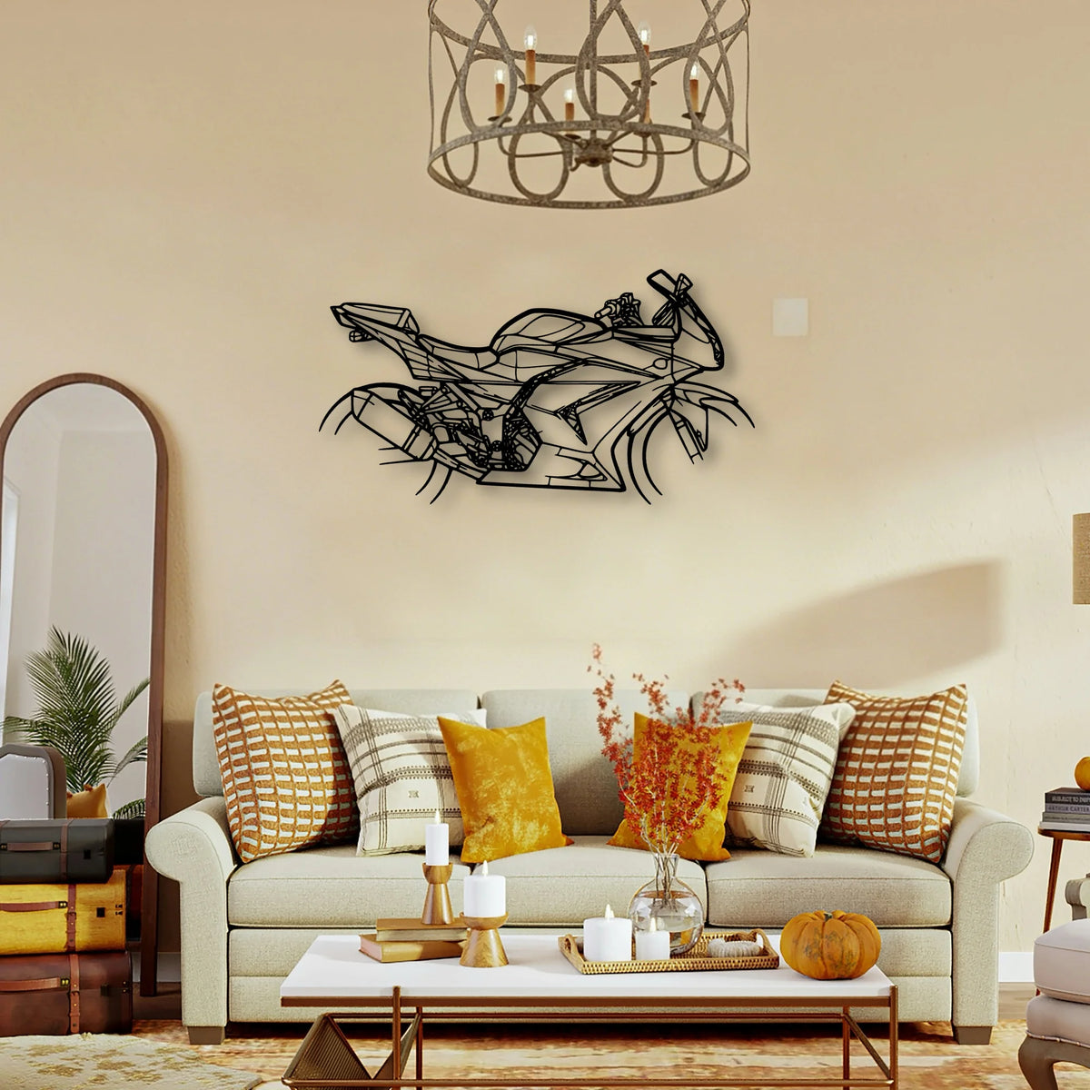 Ninja 250R 2008 Classic Motorcycle Silhouette Metal Wall Art - Tinvibe