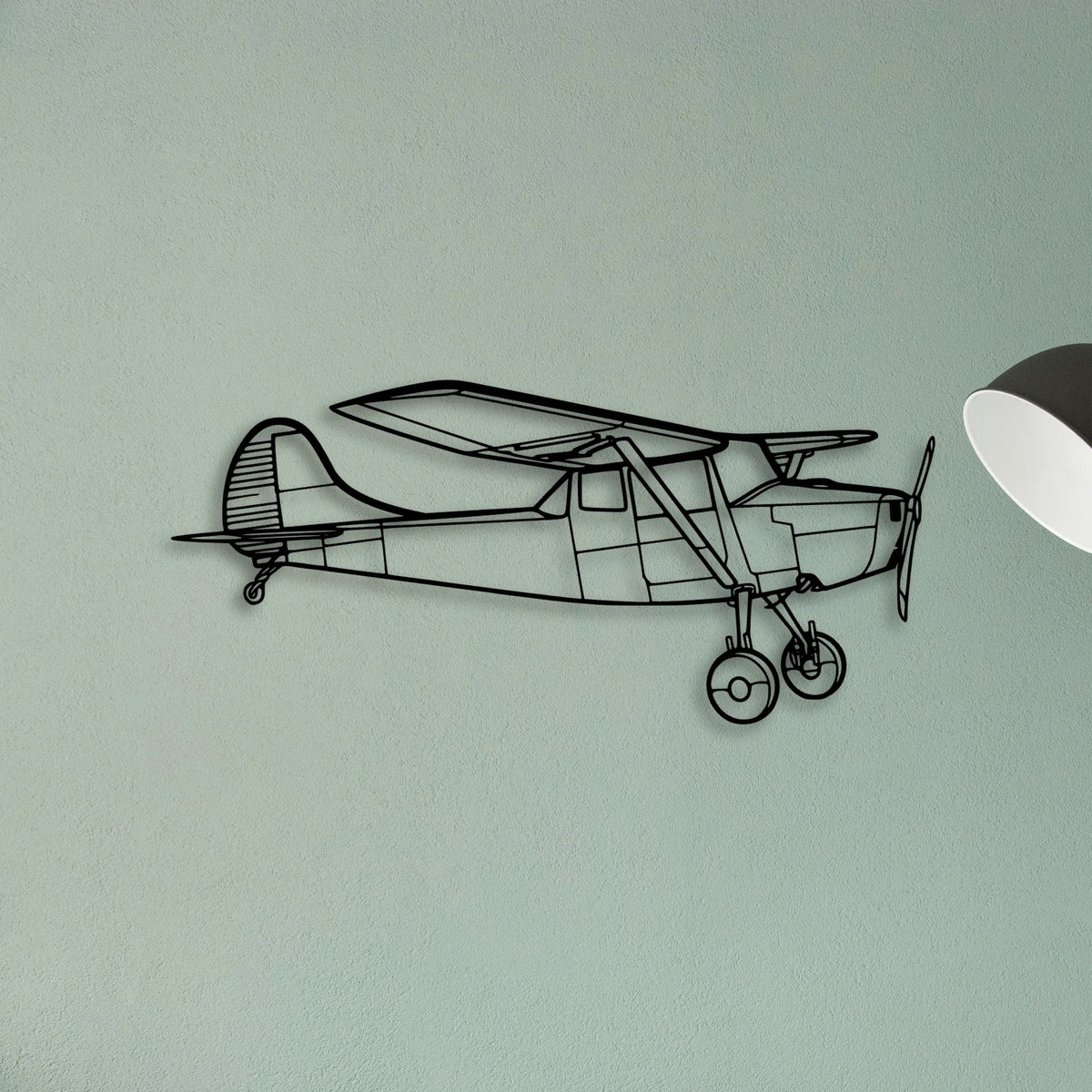 O 1 Bird Dog Classic Aircraft Silhouette Metal Wall Art - Tinvibe