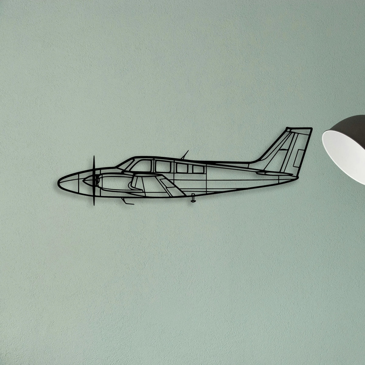 P 180 Avanti Classic Aircraft Silhouette Metal Wall Art - Tinvibe