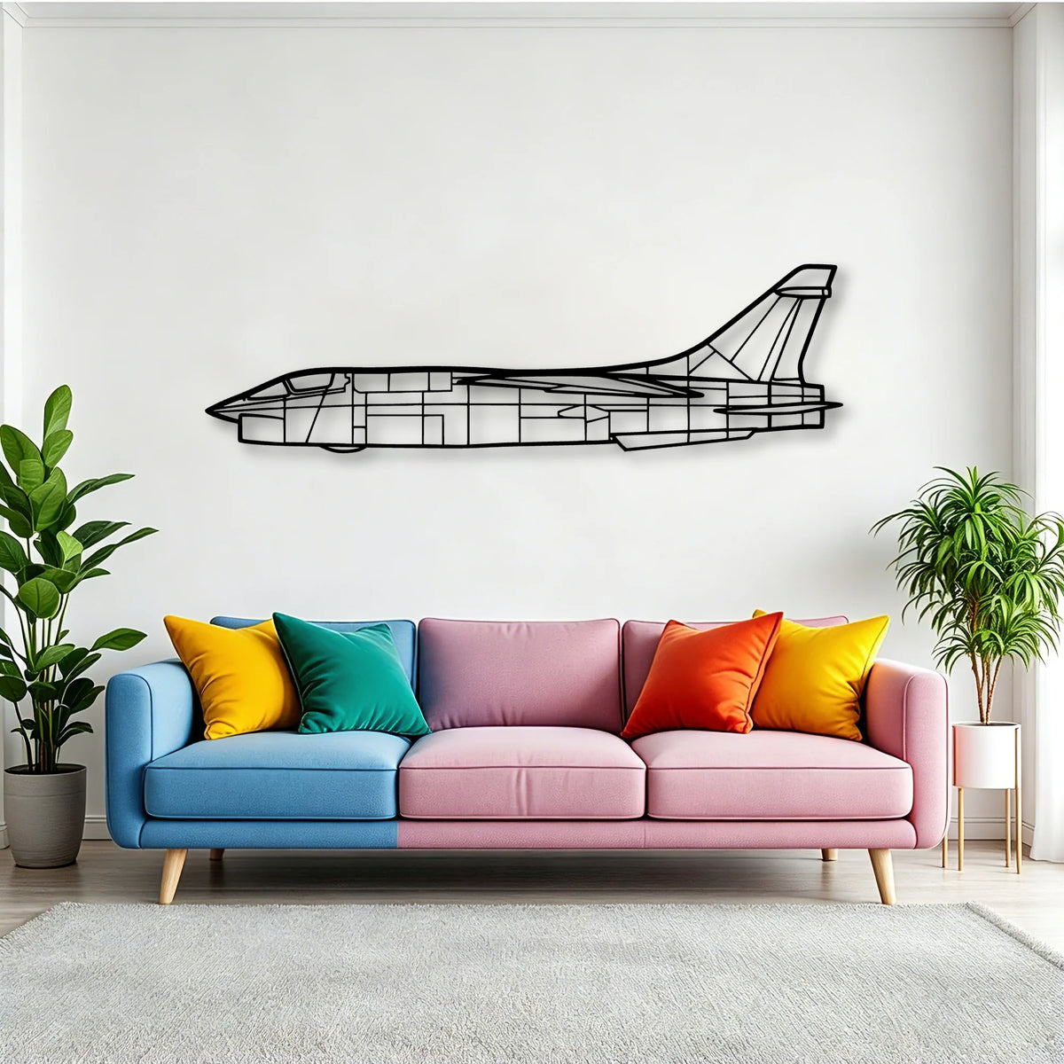 P 47D Classic Aircraft Silhouette Metal Wall Art - Tinvibe