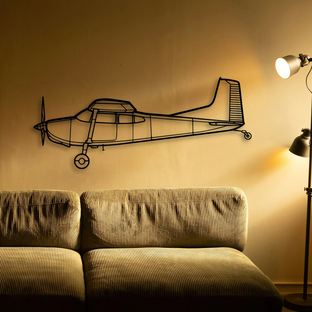 PA 28 Classic Aircraft Silhouette Metal Wall Art - Tinvibe