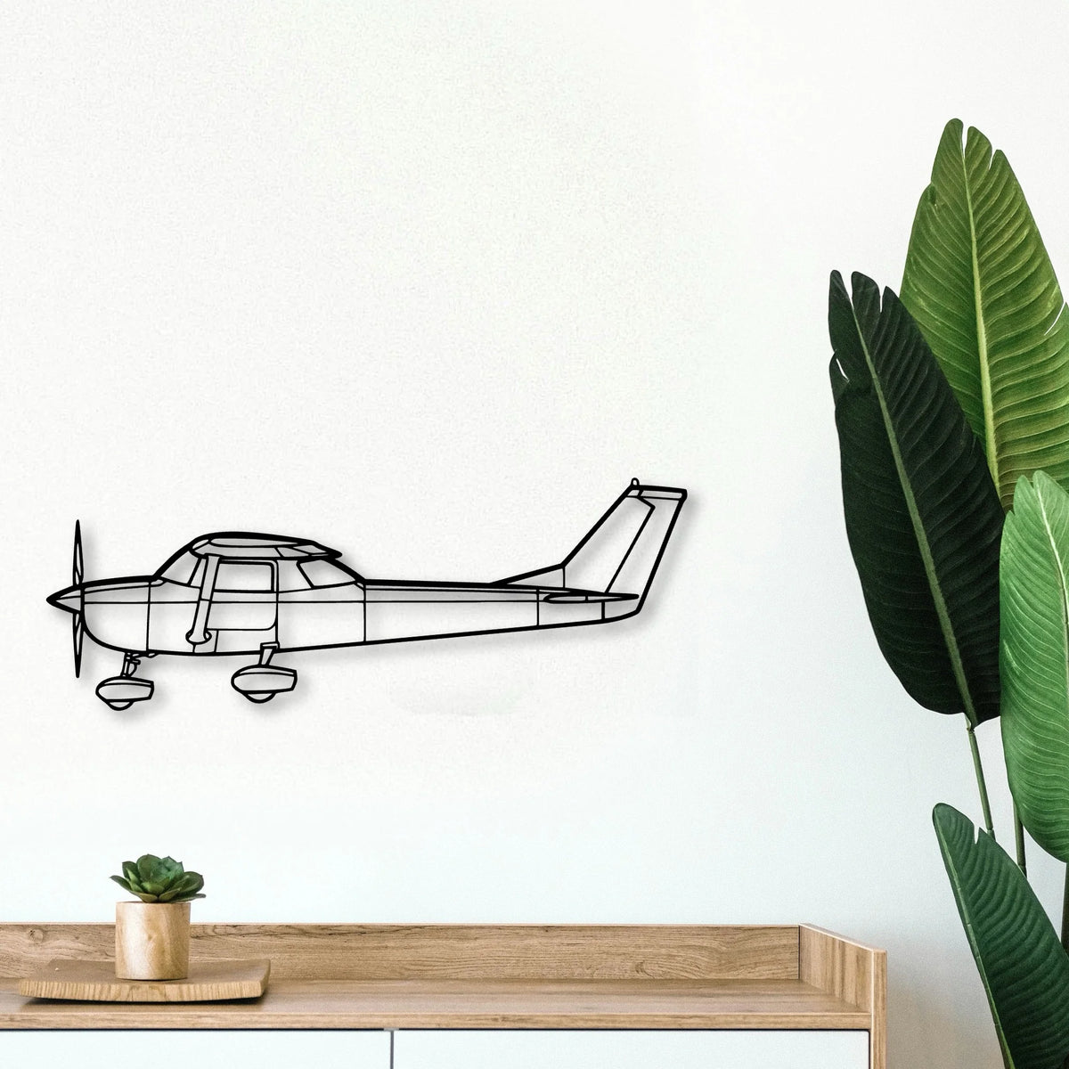 PA 34 200T Seneca Ii Classic Aircraft Silhouette Metal Wall Art - Tinvibe