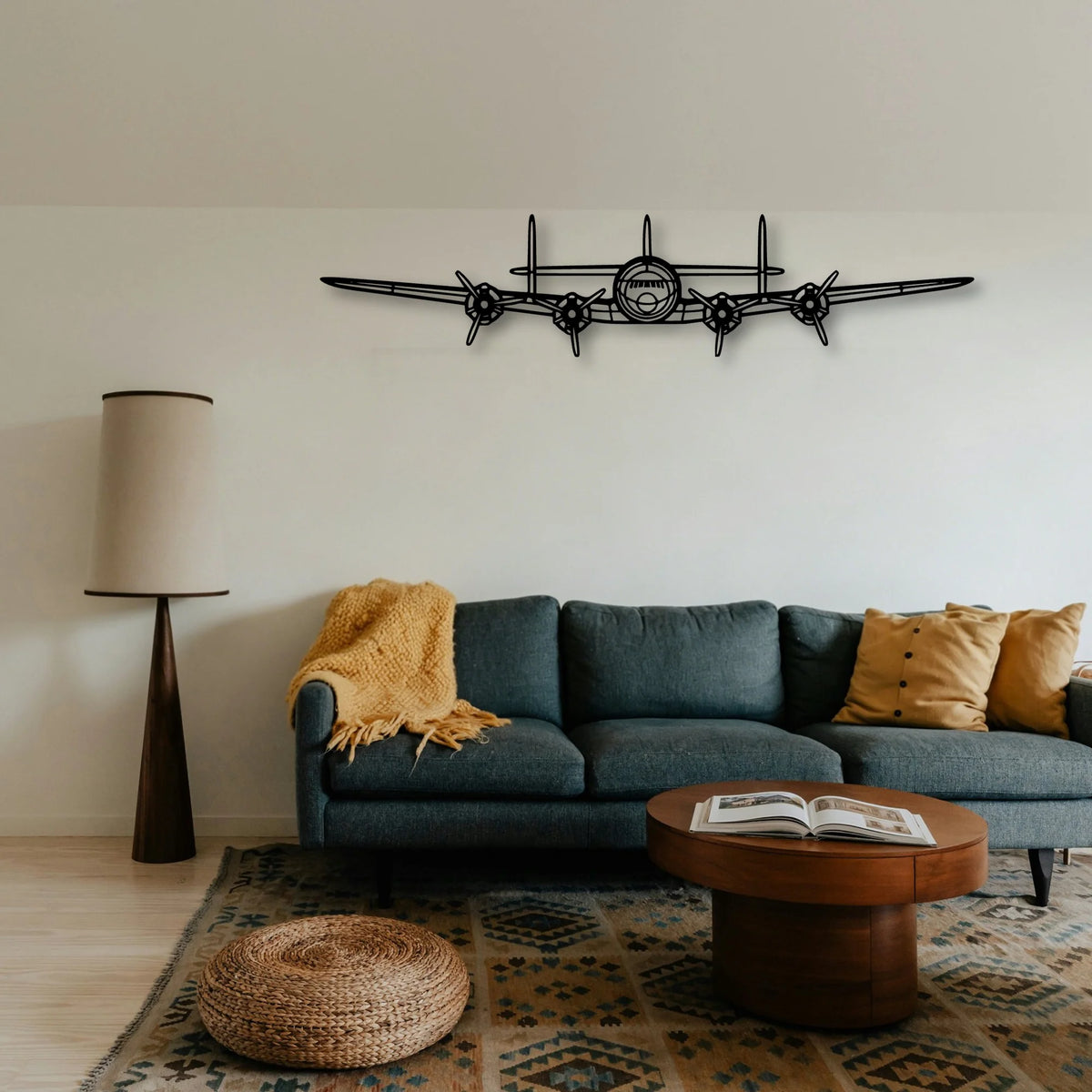 PA 46R 350T Matrix Classic Aircraft Silhouette Metal Wall Art - Tinvibe