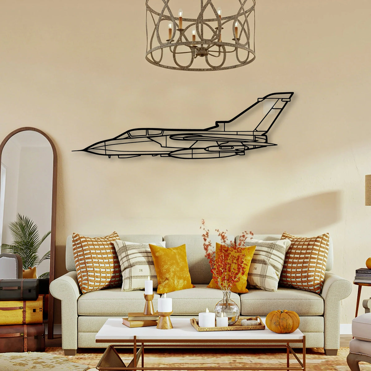 Panavia Tornado Classic Aircraft Silhouette Metal Wall Art - Tinvibe