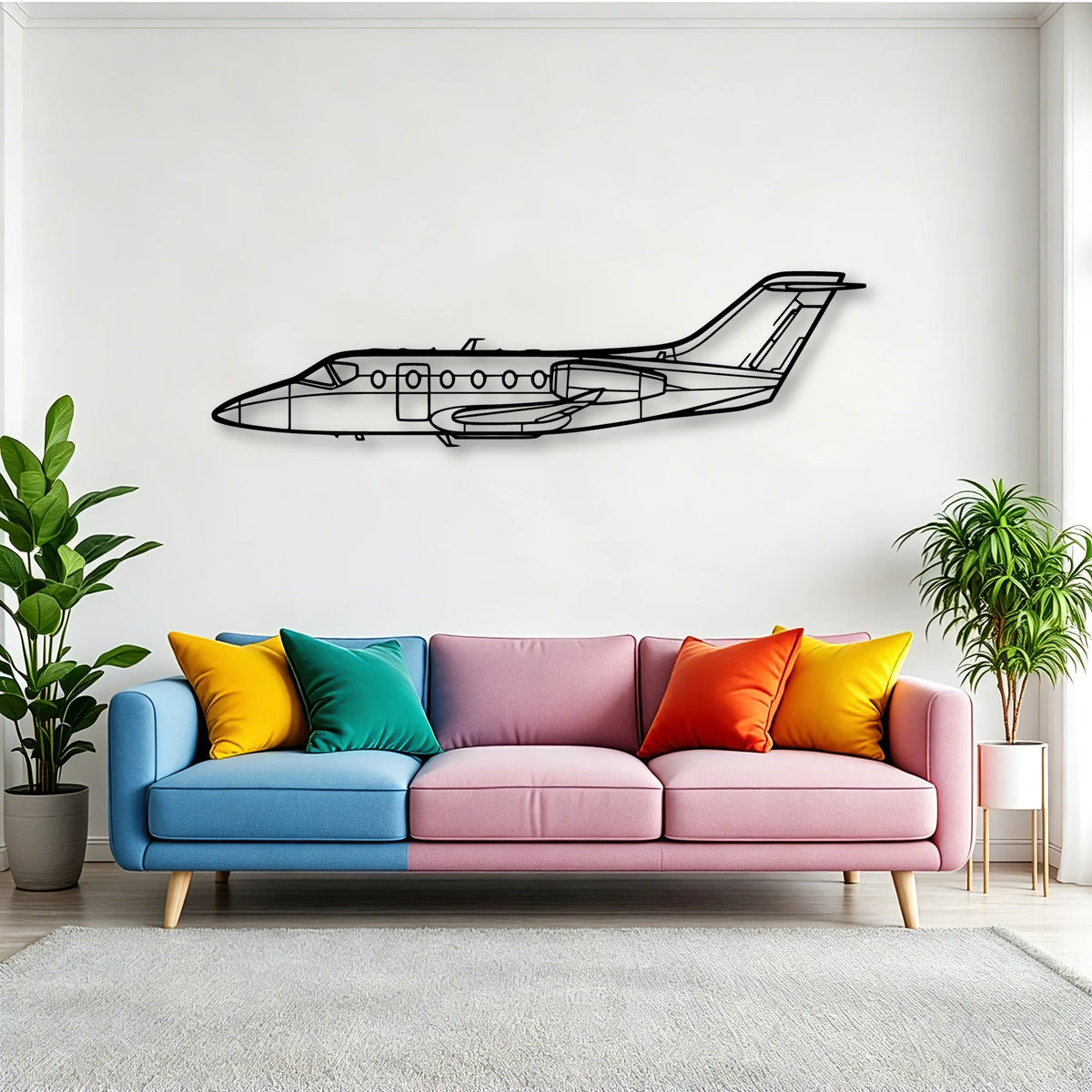 Phenom 300 Classic Aircraft Silhouette Metal Wall Art - Tinvibe