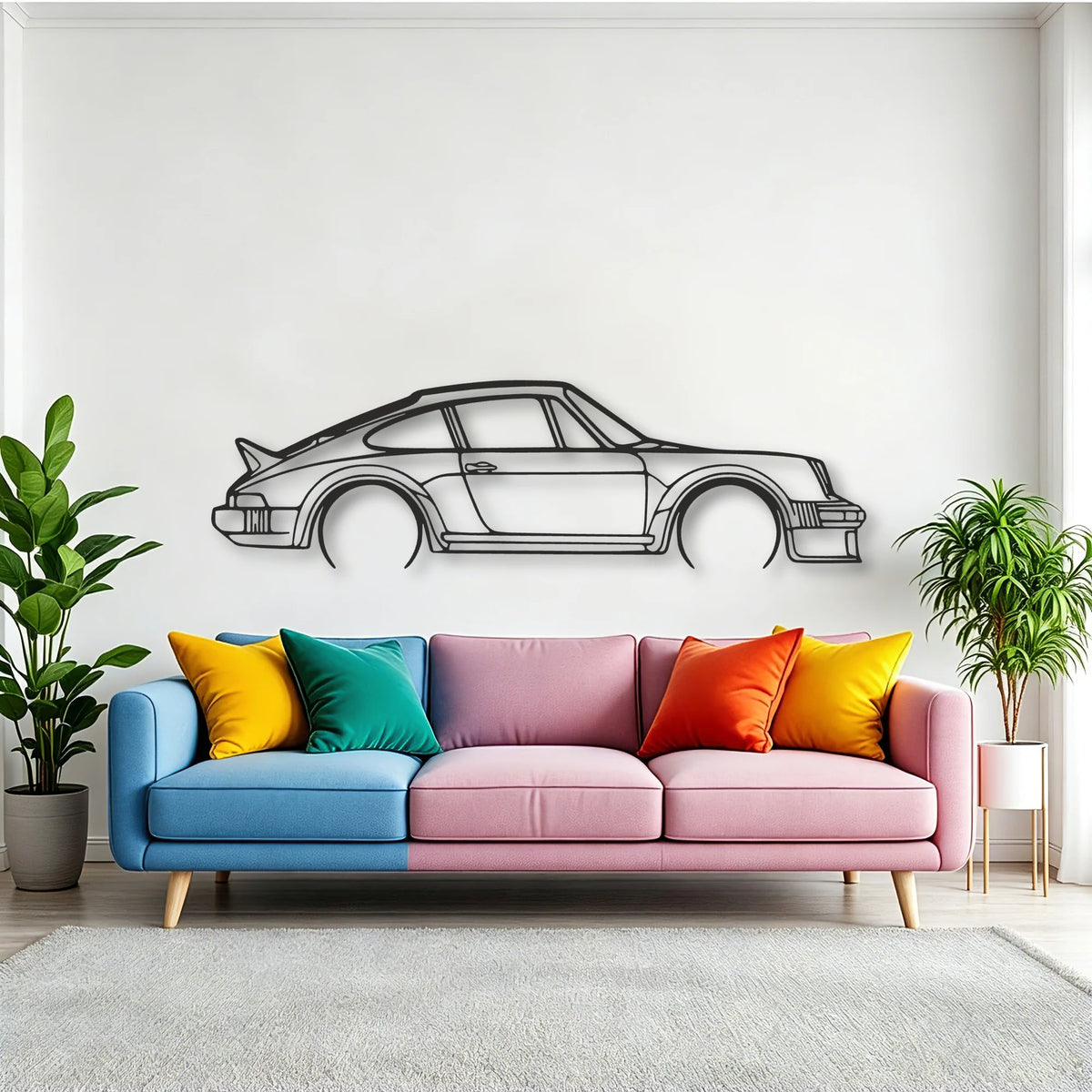 Porsche 911 SC GROUP4 Classic Silhouette Metal Wall Art - Tinvibe