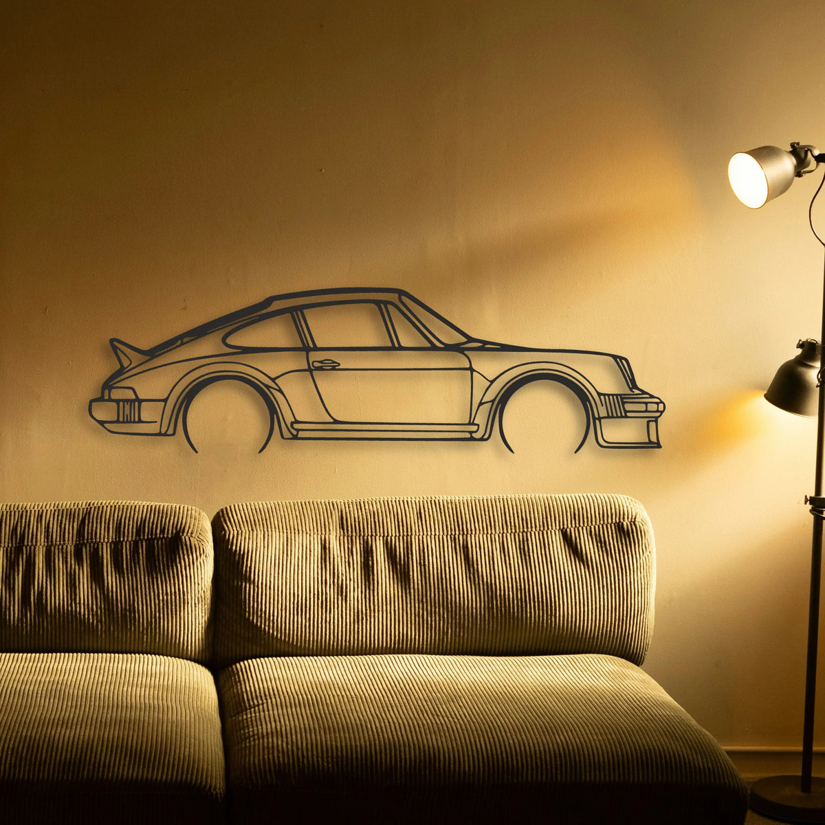 Porsche 911 SC GROUP4 Classic Silhouette Metal Wall Art - Tinvibe