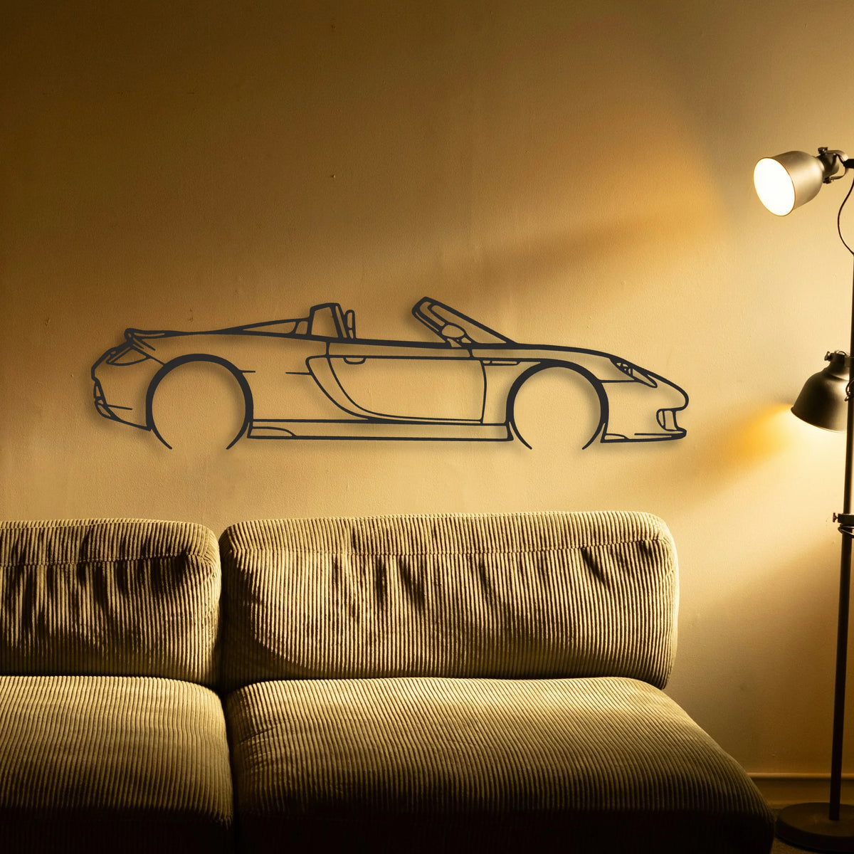 Porsche Carrera GT Classic Silhouette Metal Wall Art - Tinvibe