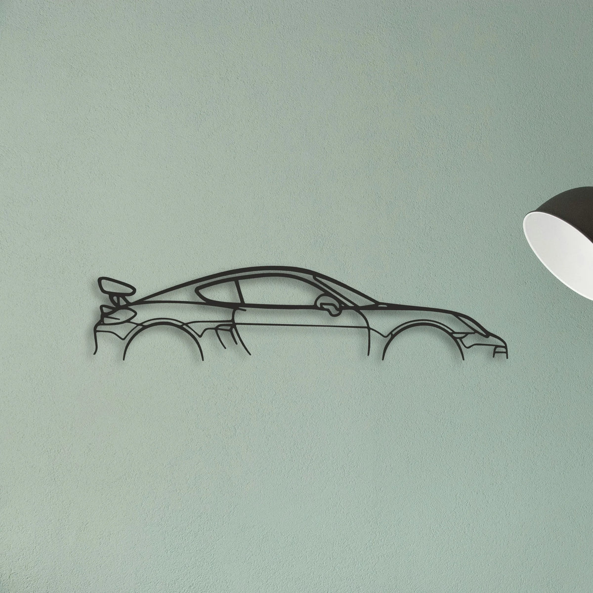 Porsche Cayman GT4 981 Classic Silhouette Metal Wall Art - Tinvibe