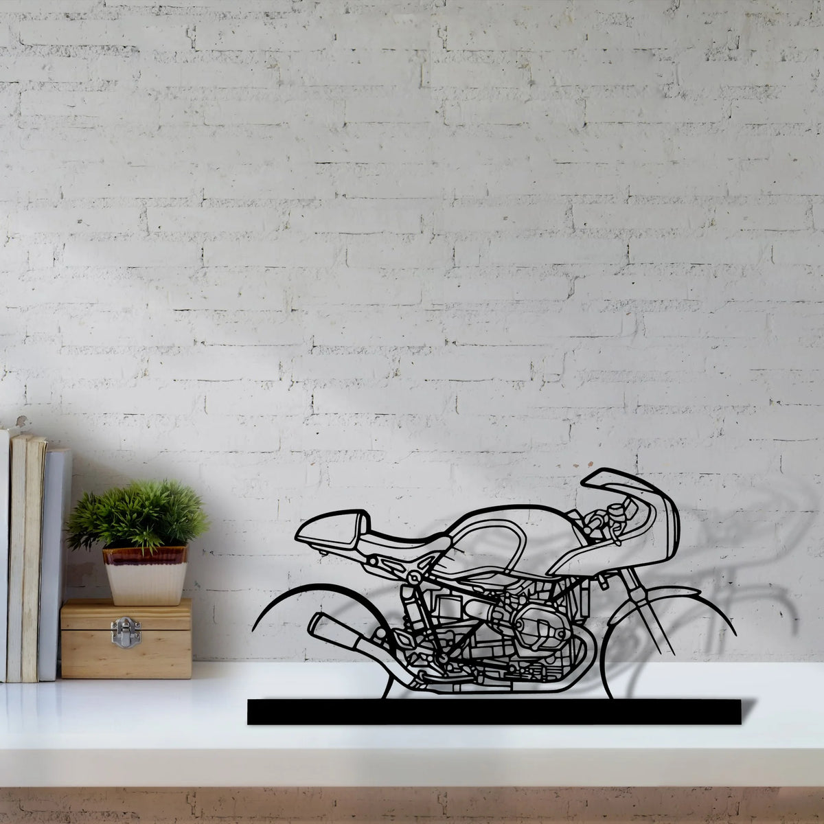 r-nine-t-racer-2019 Silhouette Metal Art Stand - Tinvibe