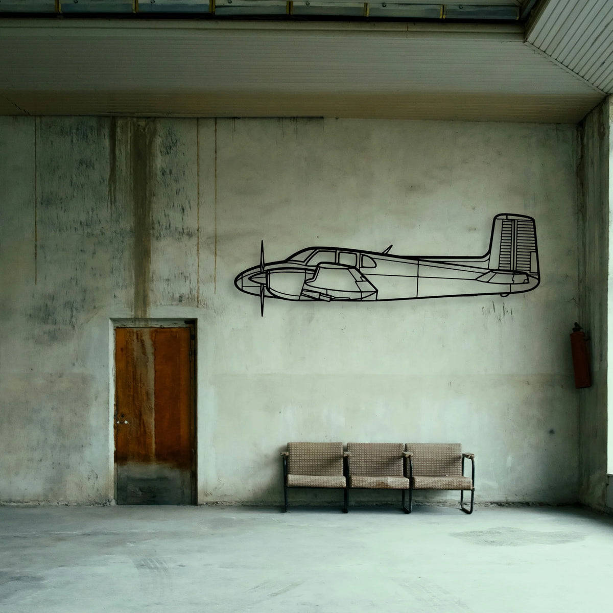 R3000 160 Classic Aircraft Silhouette Metal Wall Art - Tinvibe