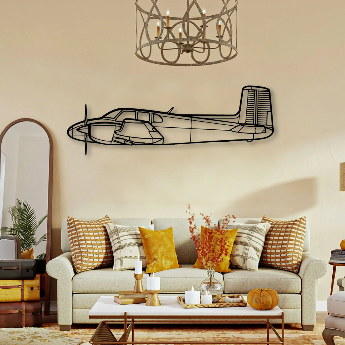 R3000 160 Classic Aircraft Silhouette Metal Wall Art - Tinvibe