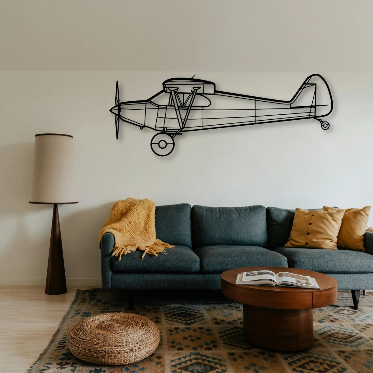 Raf F 4K Phantom Classic Aircraft Silhouette Metal Wall Art - Tinvibe