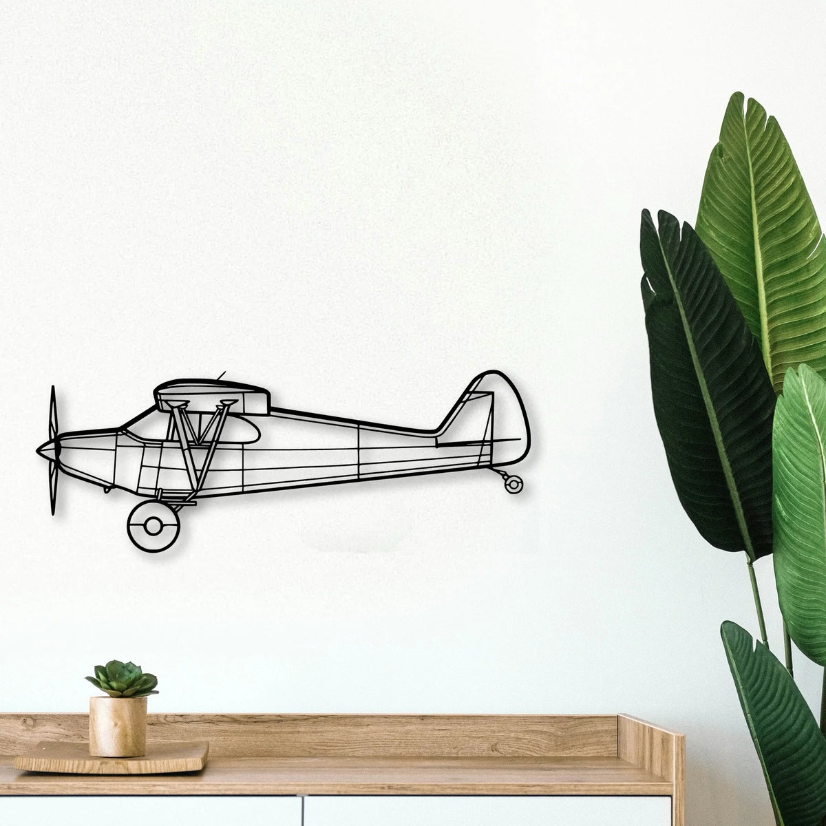 Raf F 4K Phantom Classic Aircraft Silhouette Metal Wall Art - Tinvibe