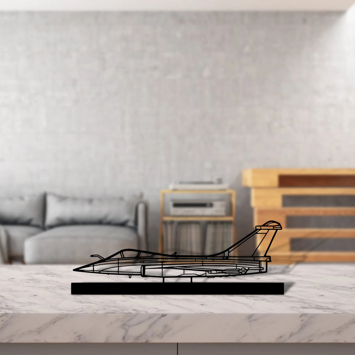 rafale-c Silhouette Metal Art Stand - Tinvibe