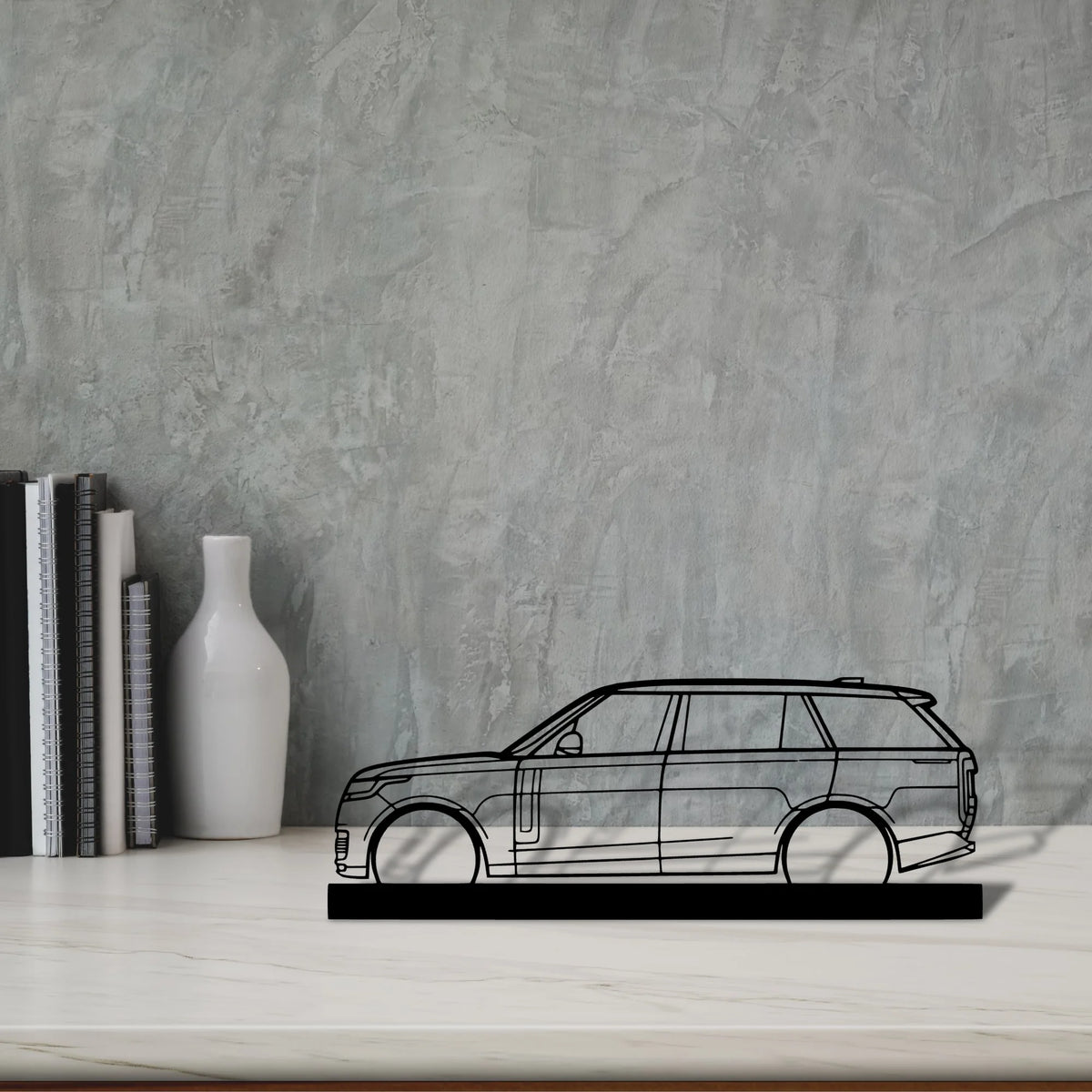 range-rover-2023 Silhouette Metal Art Stand - Tinvibe