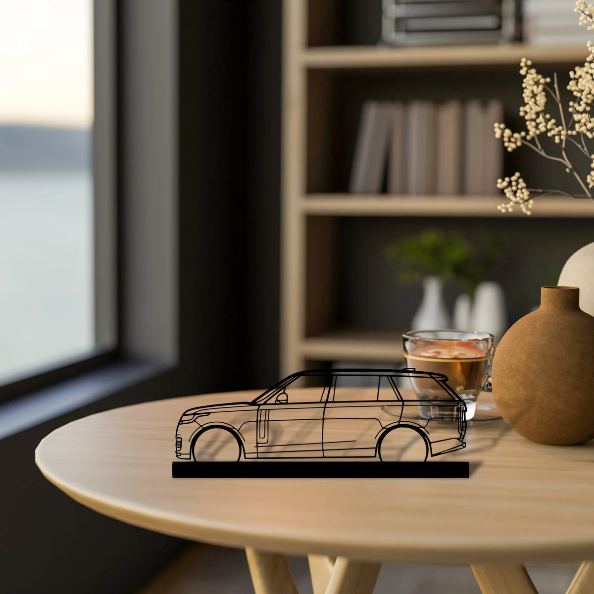 range-rover-2023 Silhouette Metal Art Stand - Tinvibe