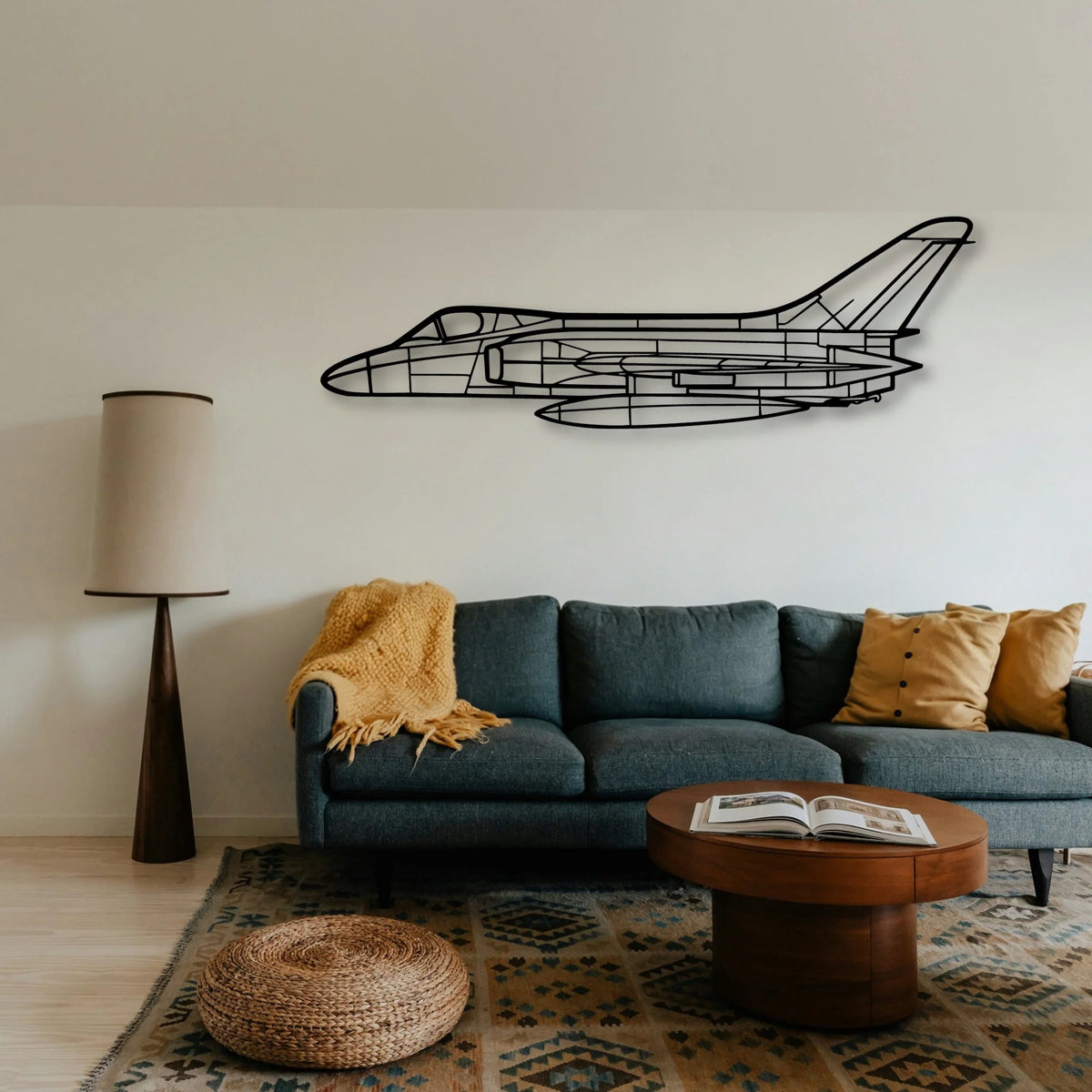 Rf 8G Classic Aircraft Silhouette Metal Wall Art - Tinvibe