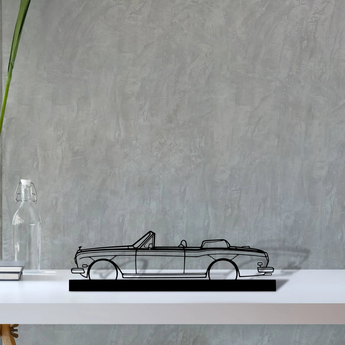 royce-corniche-convertible-1981 Silhouette Metal Art Stand - Tinvibe