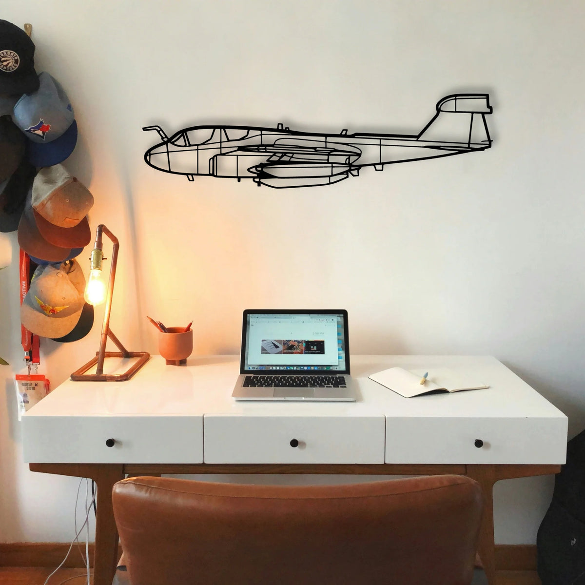 Rv 10 Classic Aircraft Silhouette Metal Wall Art - Tinvibe