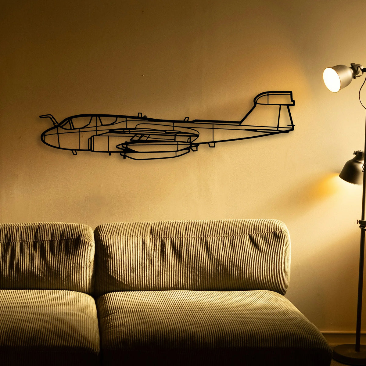 Rv 10 Classic Aircraft Silhouette Metal Wall Art - Tinvibe